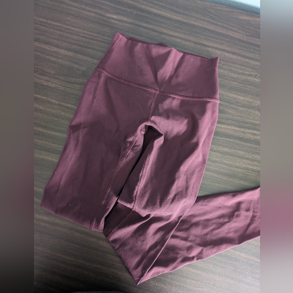 Plum Colored Lululemon Leggings Size 2